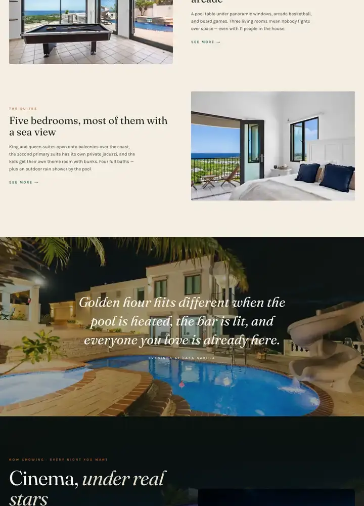 Casa Nakhla website, frame 3 of 3, lower on the page